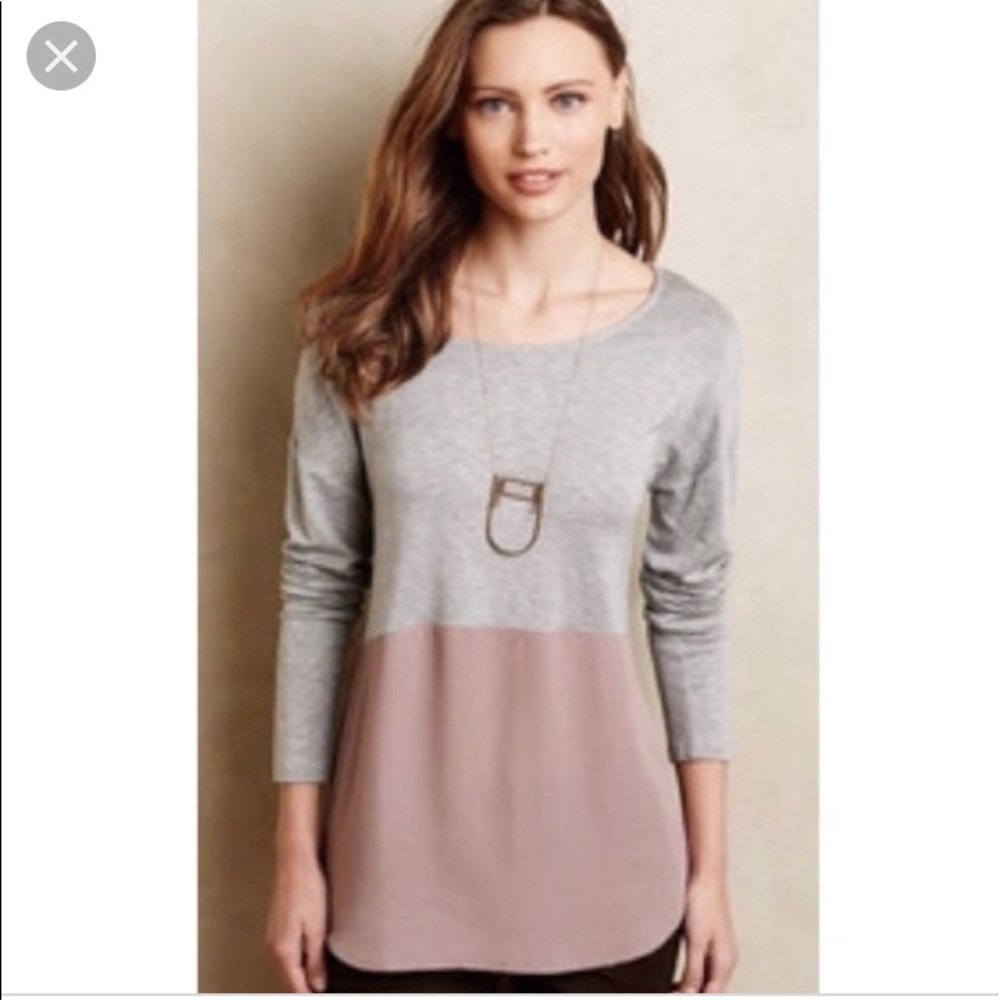 Anthropologie color block tunic